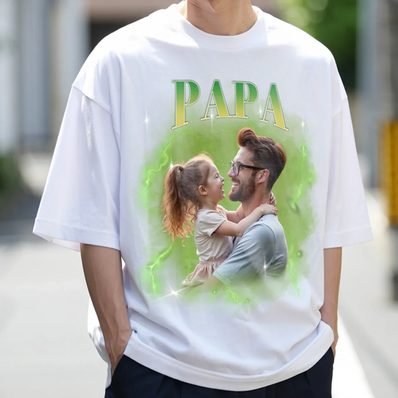 T-shirt personnalisé Bootleg vintage « PAPA » - Image 5