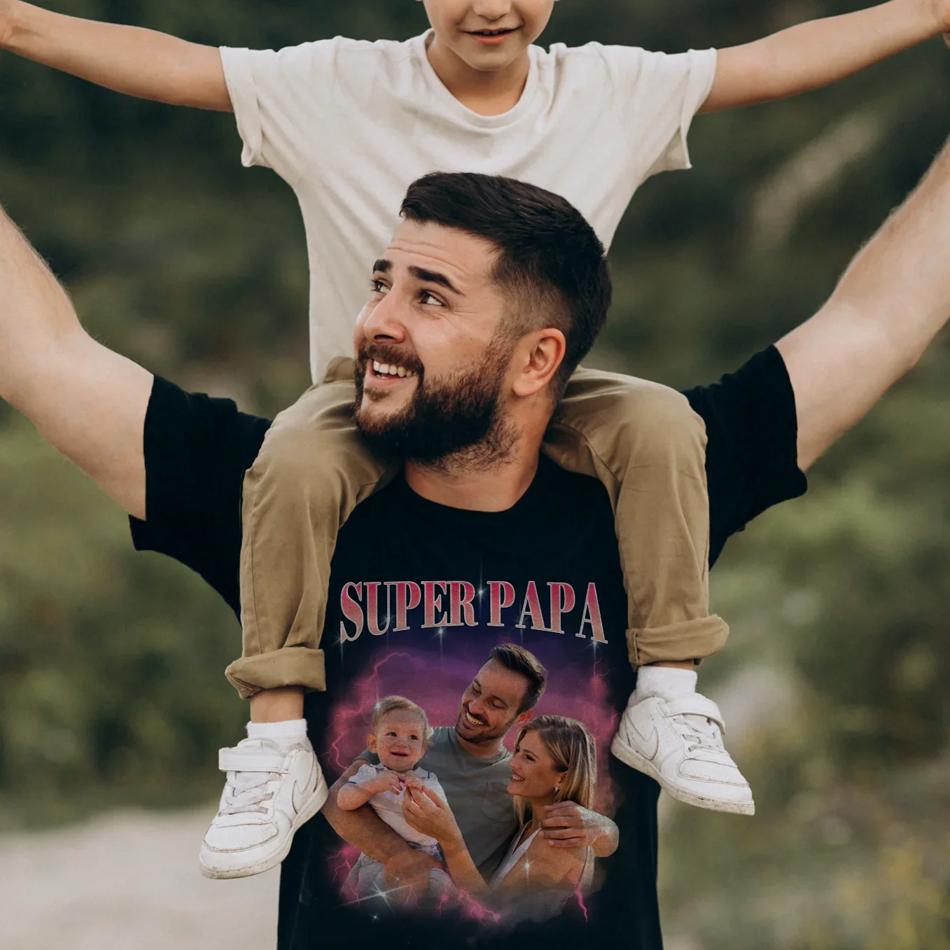 T-shirt personnalisé Bootleg vintage « PAPA » - Image 6