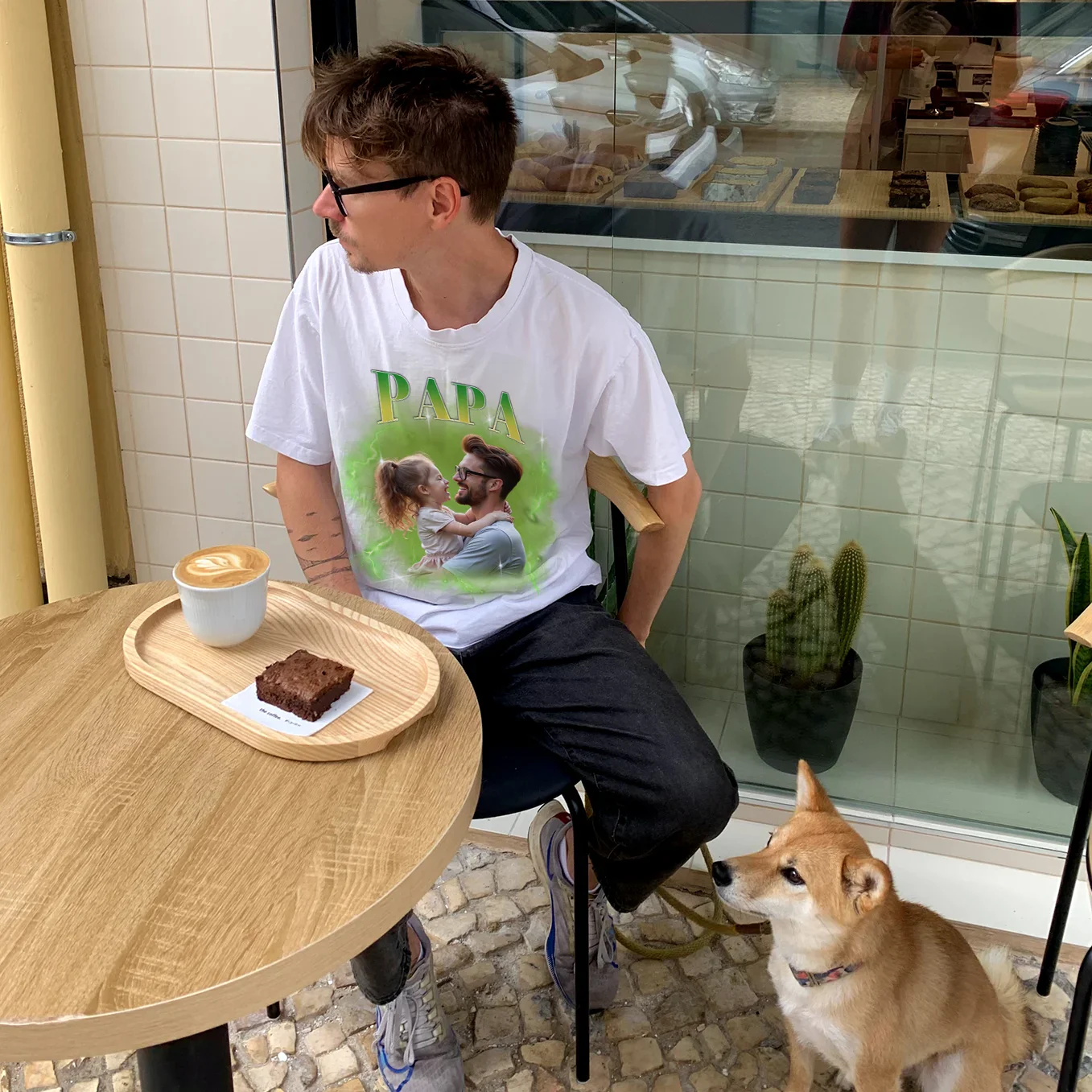 T-shirt personnalisé Bootleg vintage « PAPA » - Image 7