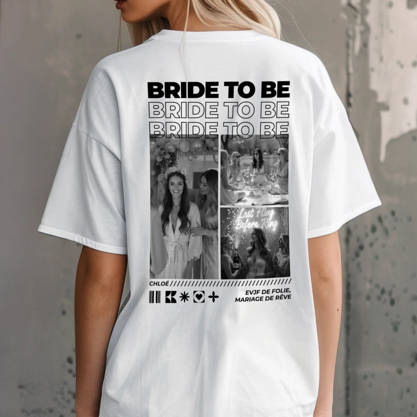 T-shirt oversize personnalisé "EVJF"
 - Image 18