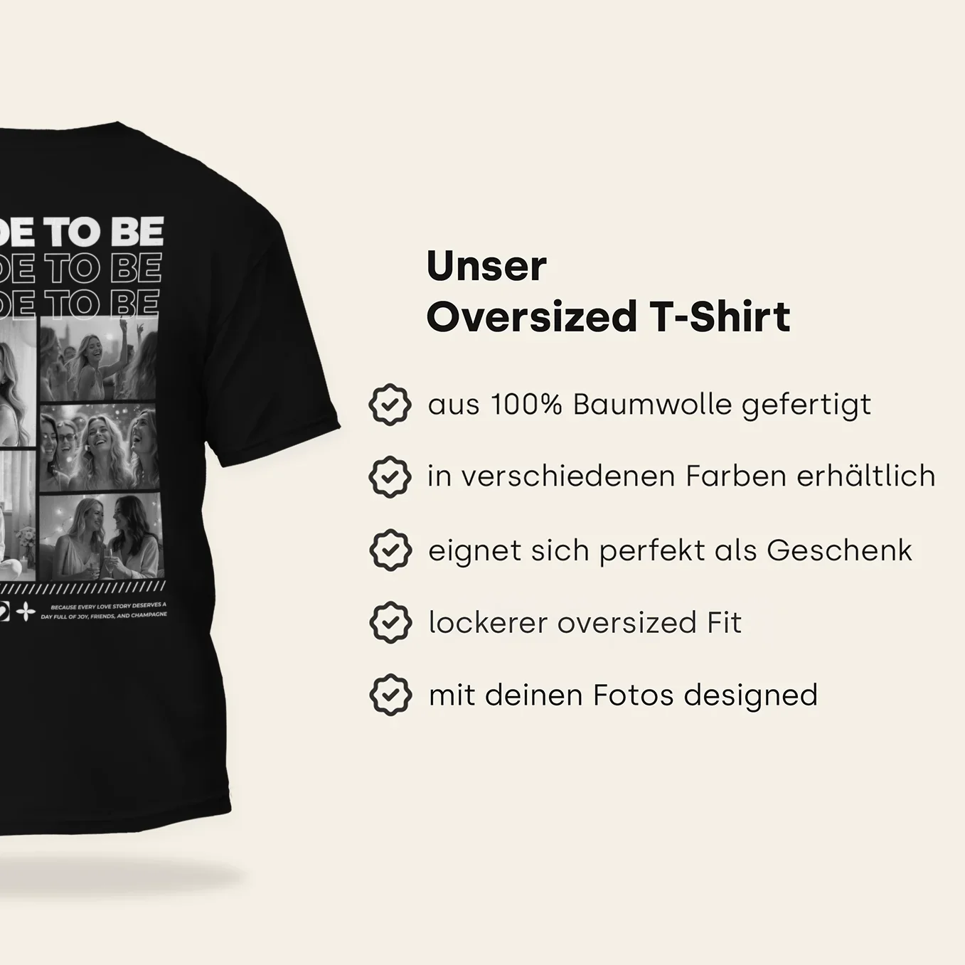 T-shirt oversize personnalisé "EVJF"
 - Image 9