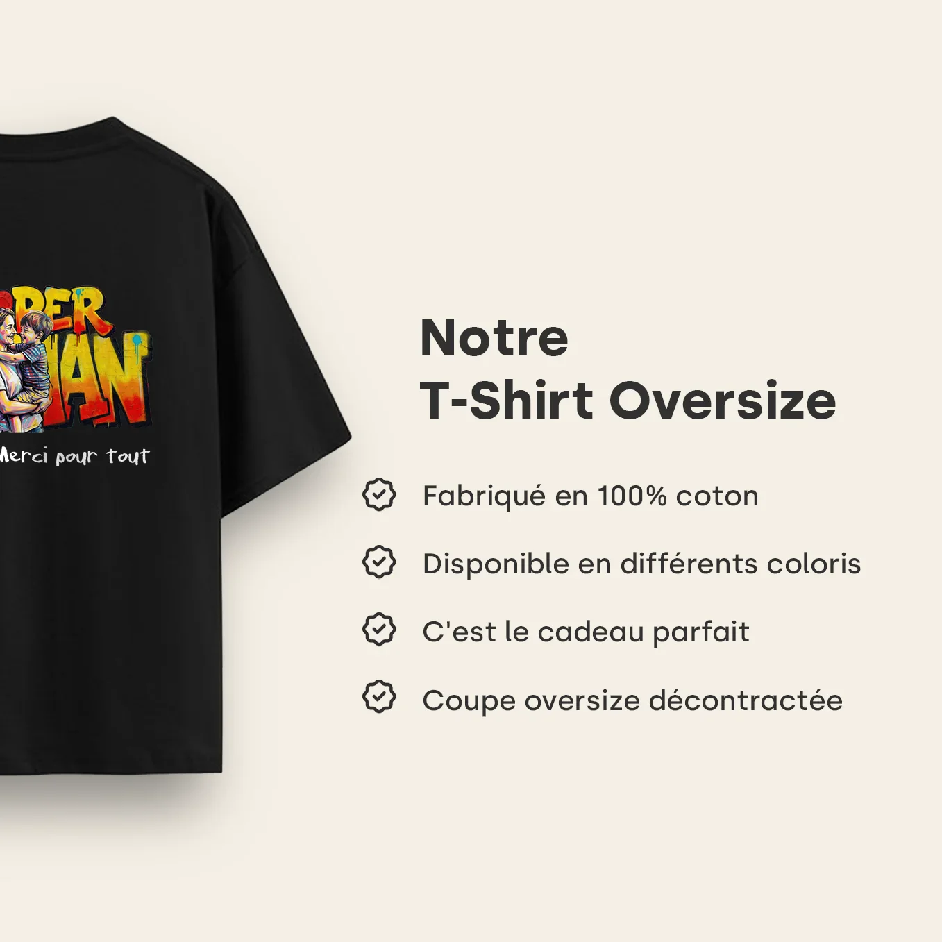 T-shirt Oversize Personnalisé "MAMA" - Image 11