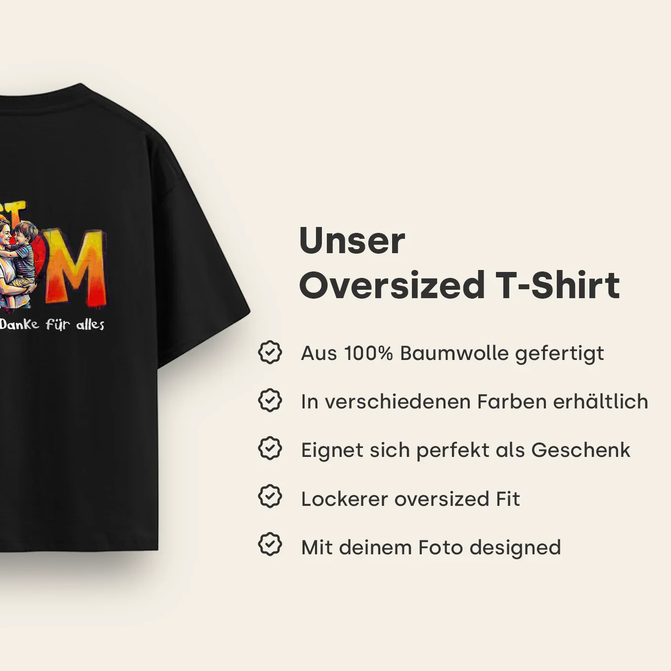 T-shirt Oversize Personnalisé "MAMA" - Image 4