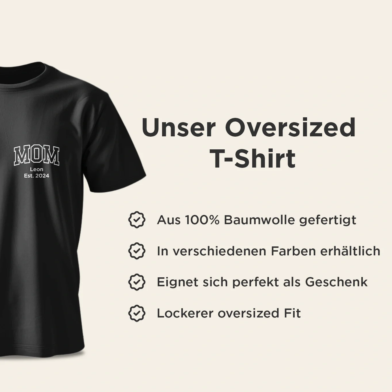 T-shirt oversize personnalisé "Maman" - Image 7