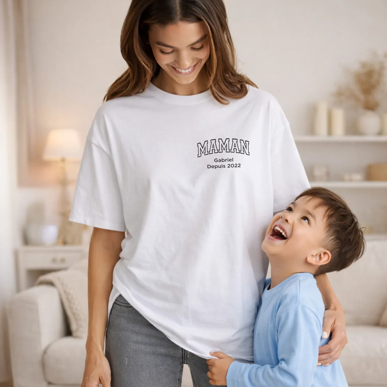 T-shirt oversize personnalisé "Maman" - Image 8