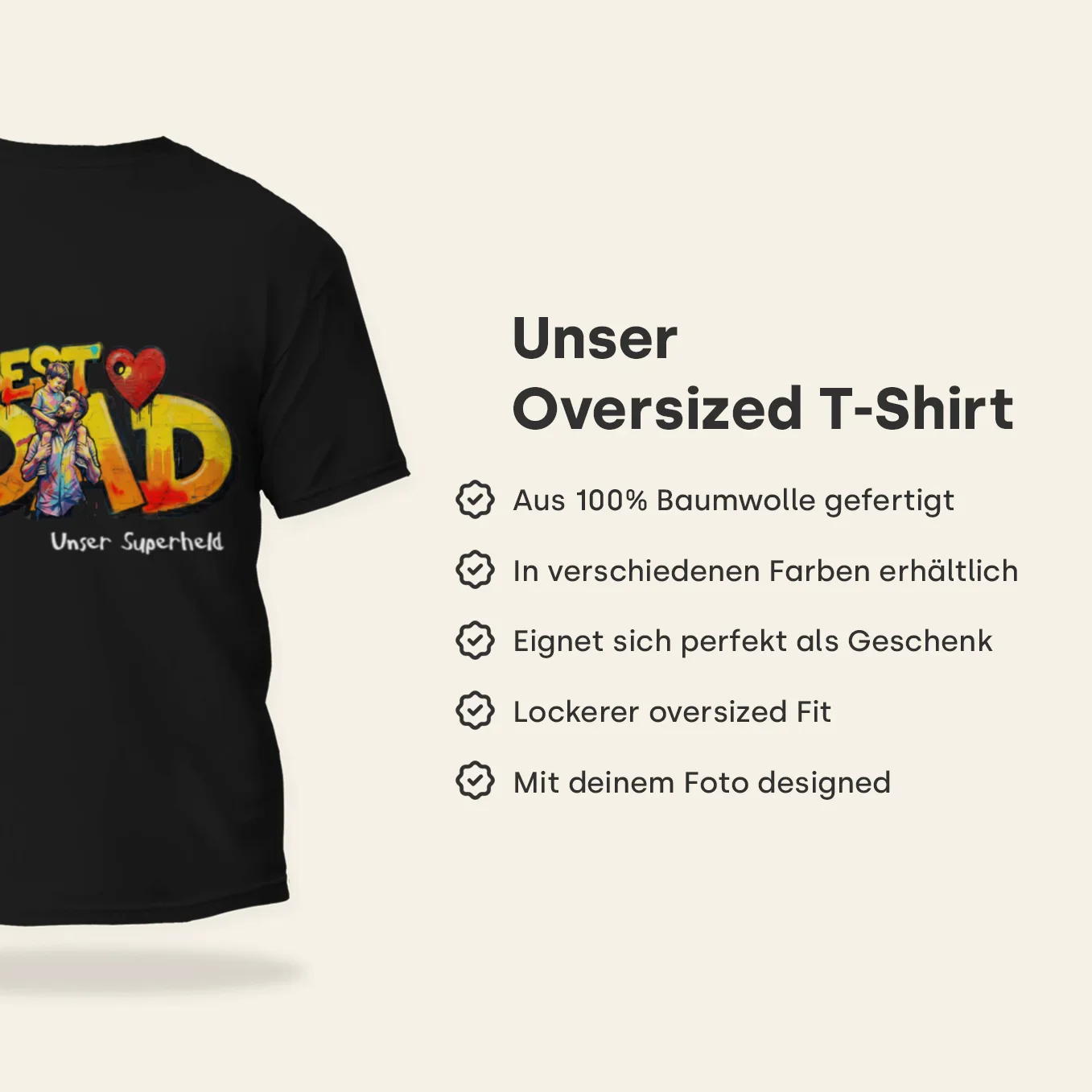 T-shirt Oversize Personnalisé "PAPA" - Image 6