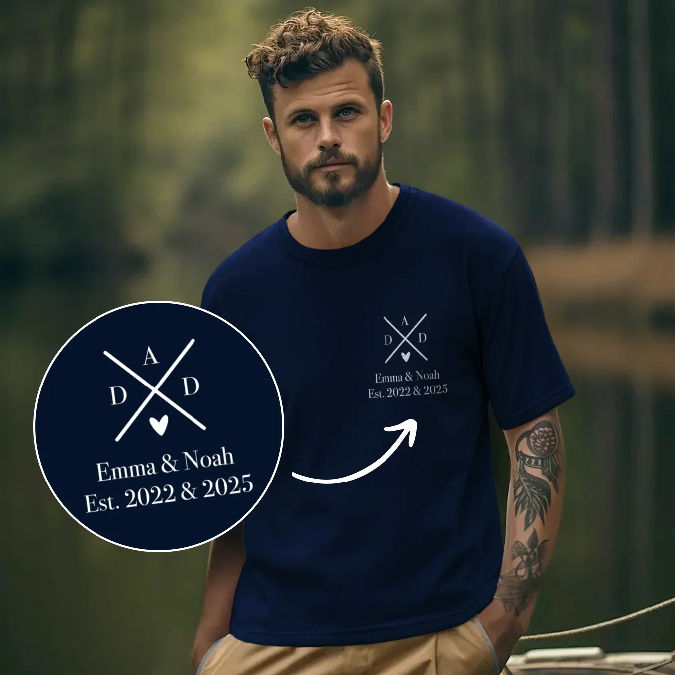 T-shirt personnalisé « Papa » - Image 17