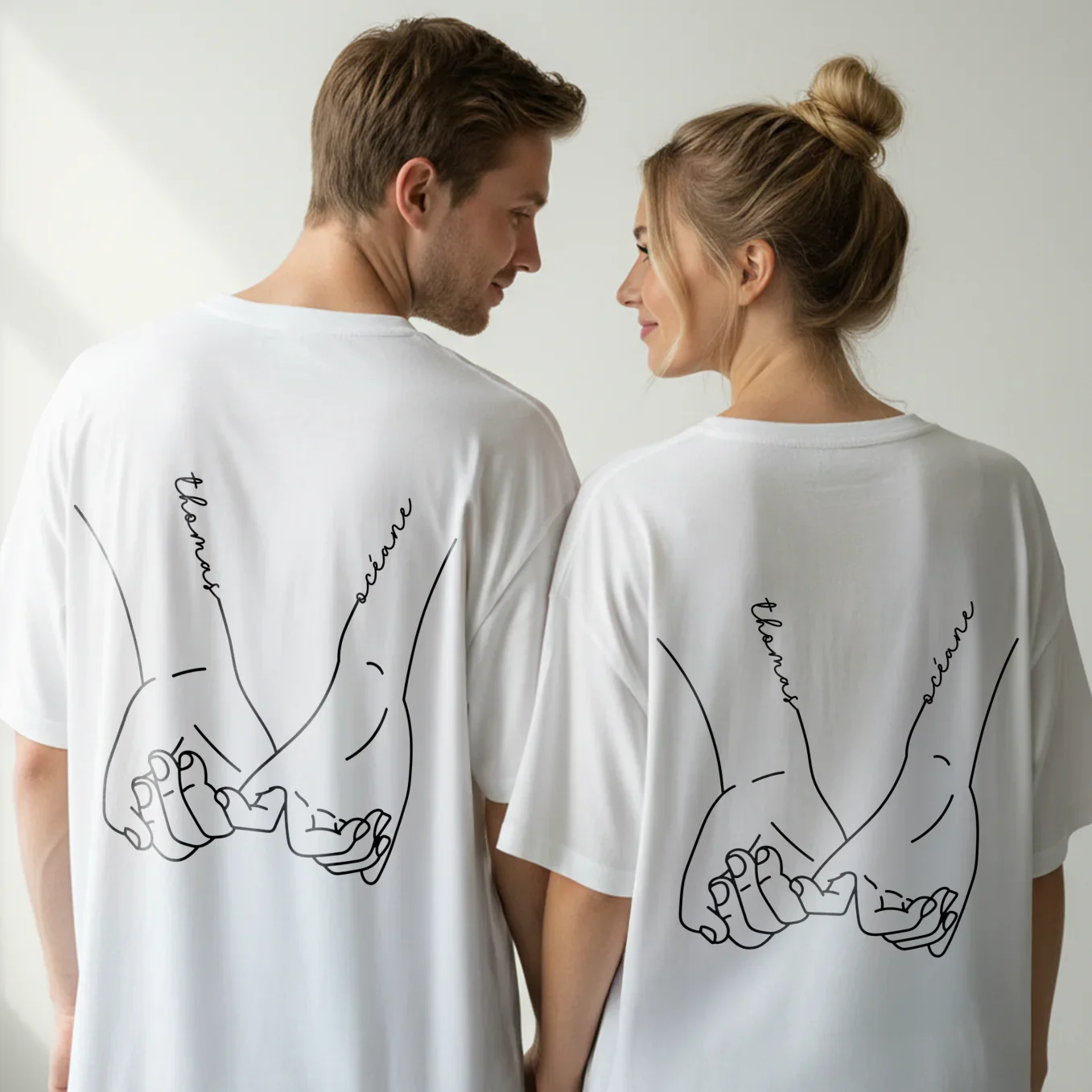 T-shirts Oversize Assortis Personnalisés « Mains » - Image 18