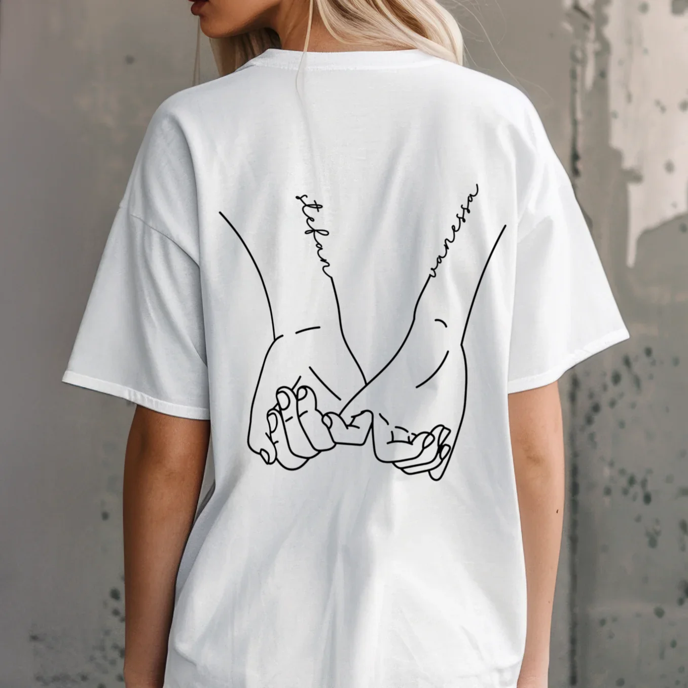 T-shirts Oversize Assortis Personnalisés « Mains » - Image 6