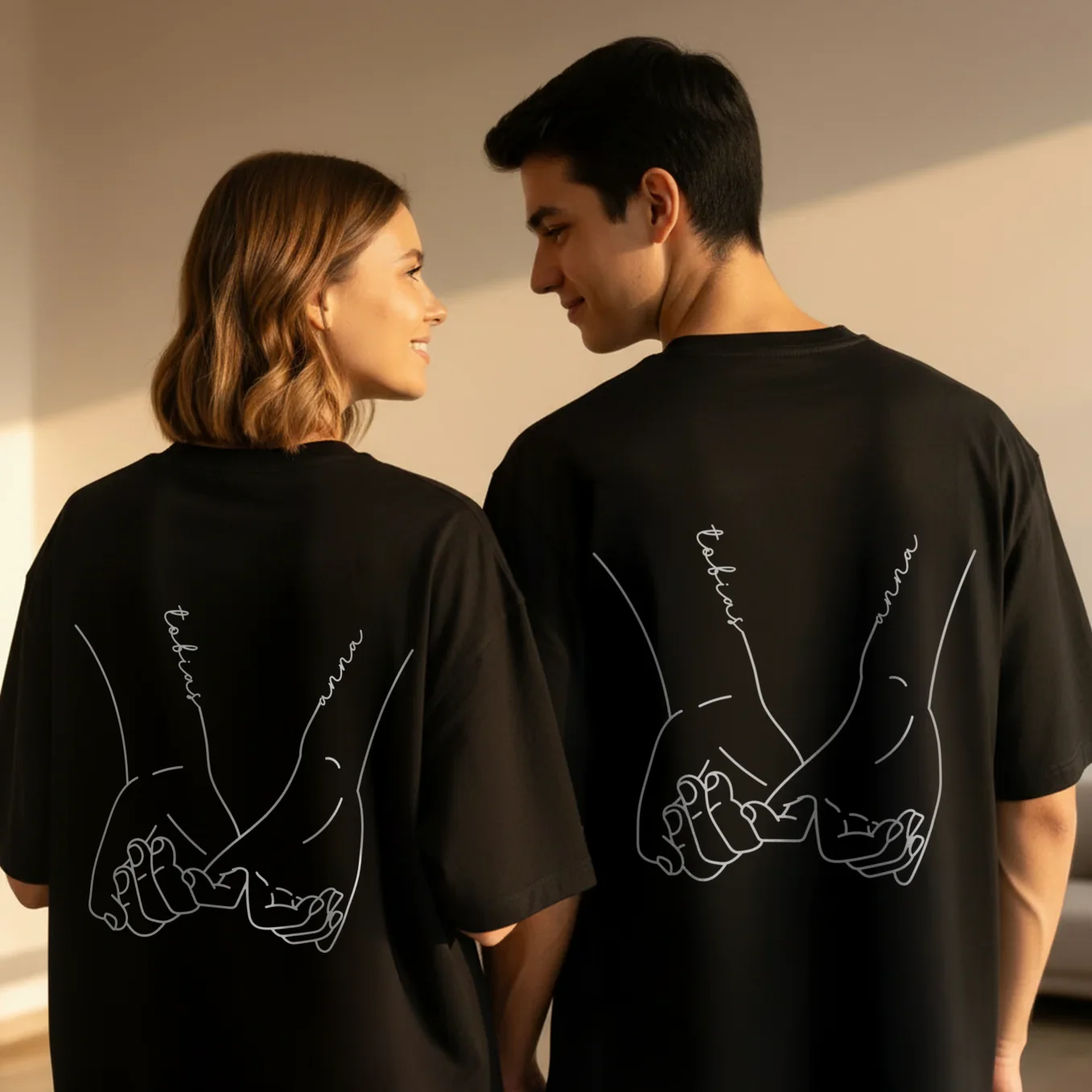 T-shirts Oversize Assortis Personnalisés « Mains » - Image 8