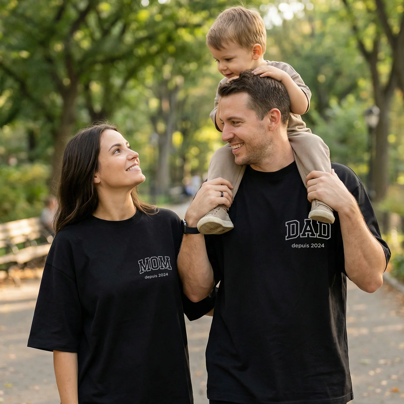 T-shirts Oversize Personnalisés en Look Associé Maman / Papa - Image 11