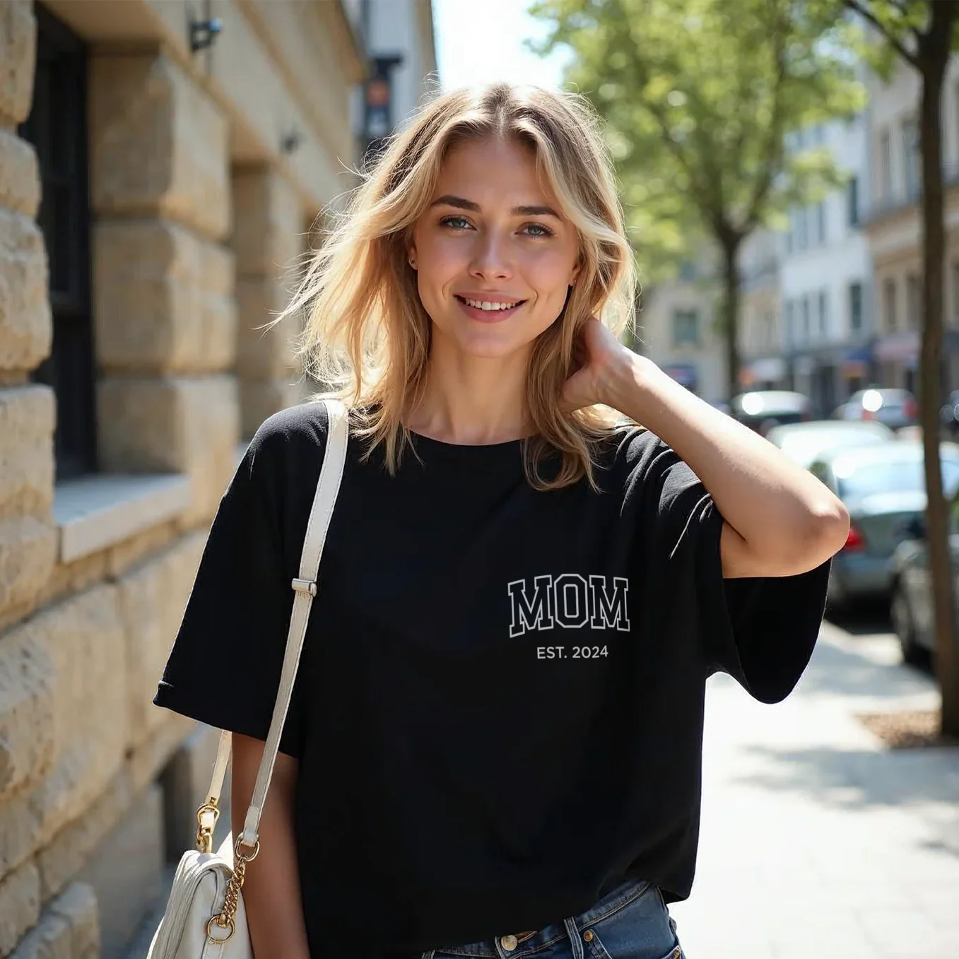 T-shirts Oversize Personnalisés en Look Associé Maman / Papa - Image 4