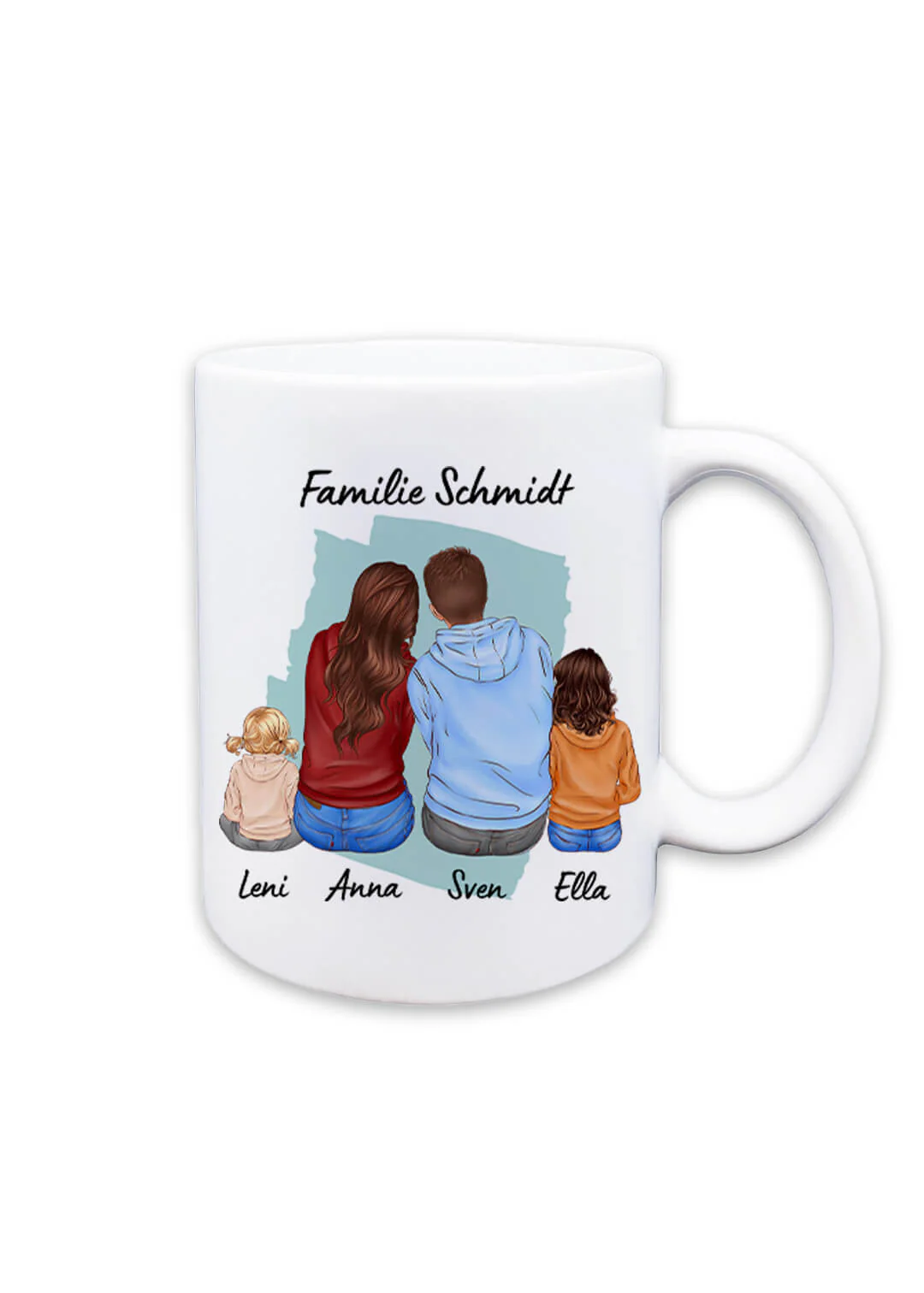 Caricature de famille tasse - Image 2