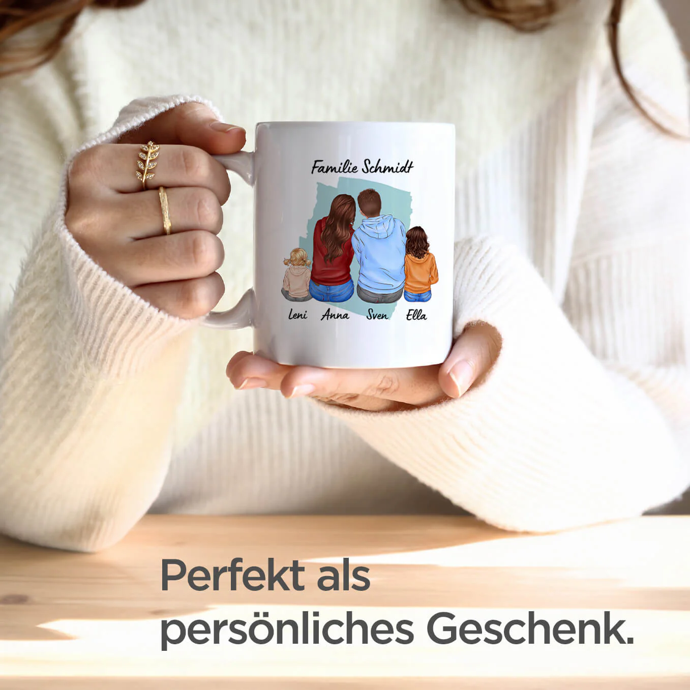Caricature de famille tasse - Image 3