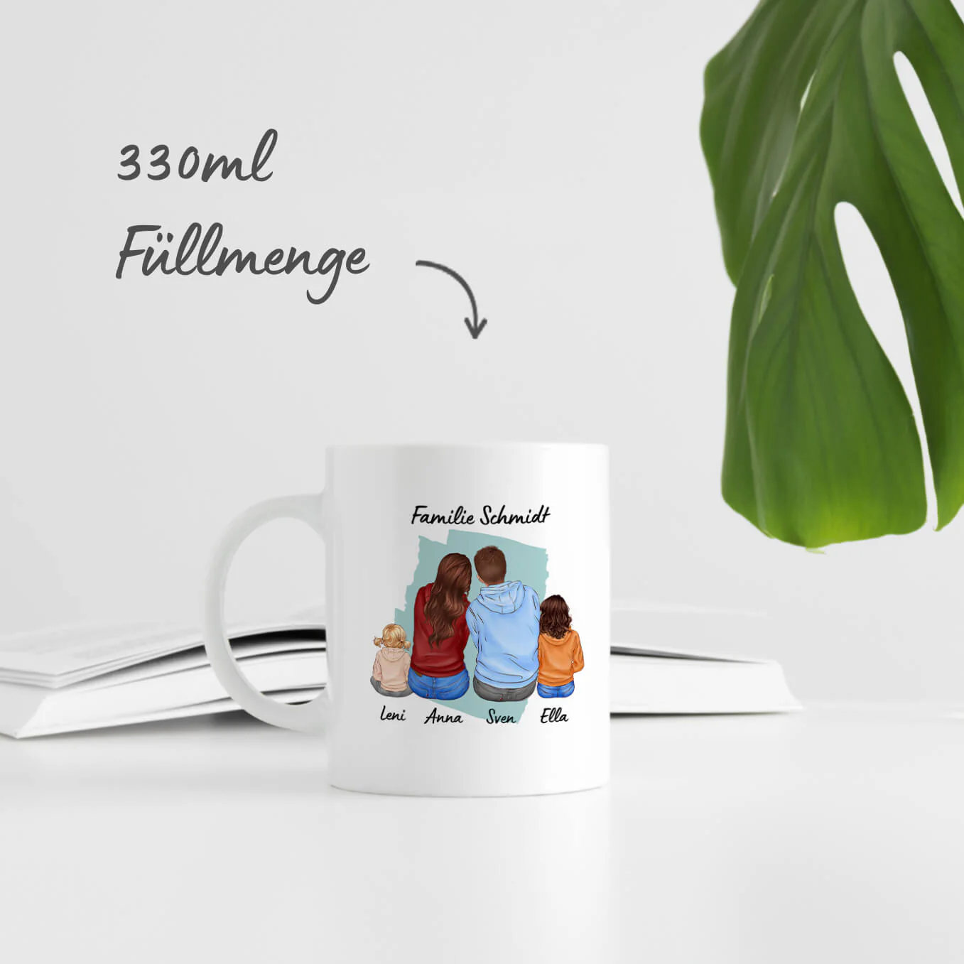 Caricature de famille tasse - Image 4