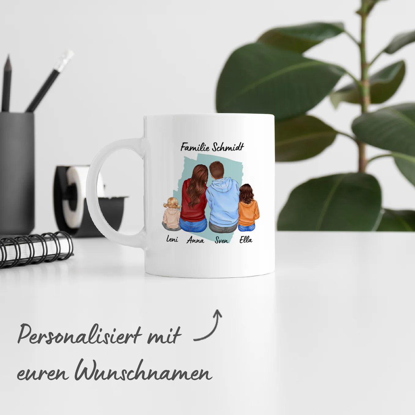Caricature de famille tasse - Image 5