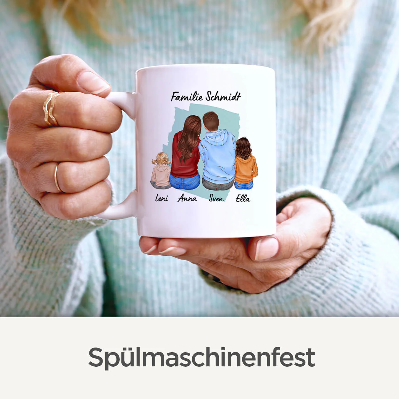 Caricature de famille tasse - Image 8