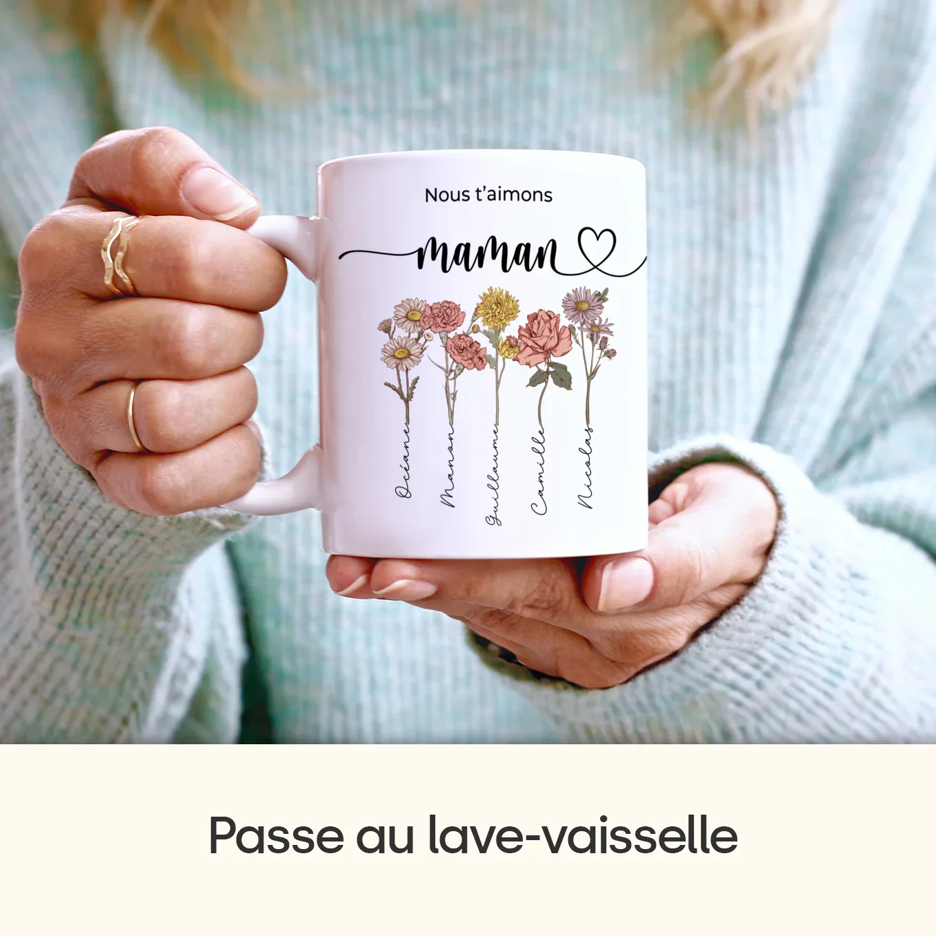 Tasse personnalisée « Des fleurs pour maman » - Image 12