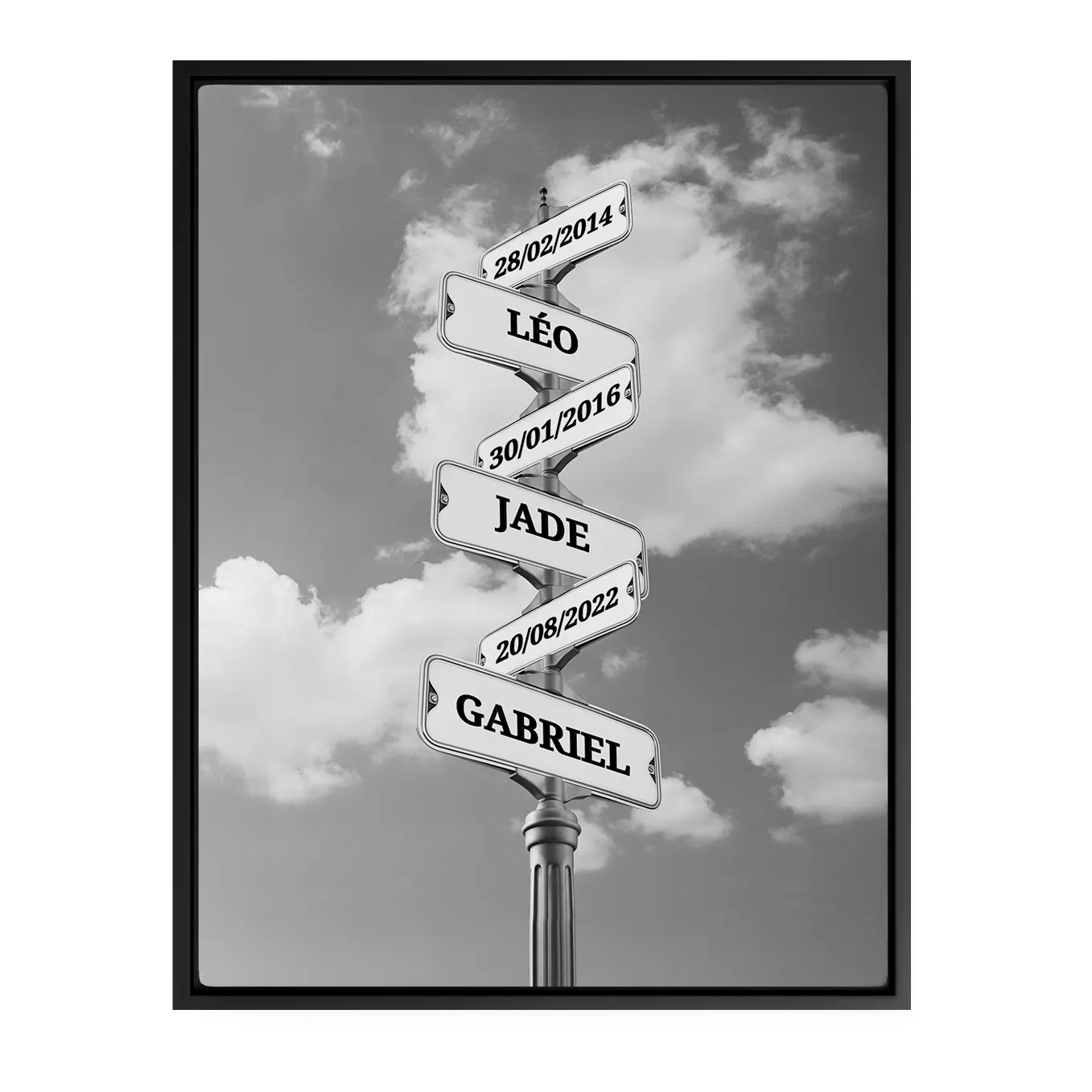 Toile « Plaques de rues vintages » avec date de naissance - Image 12