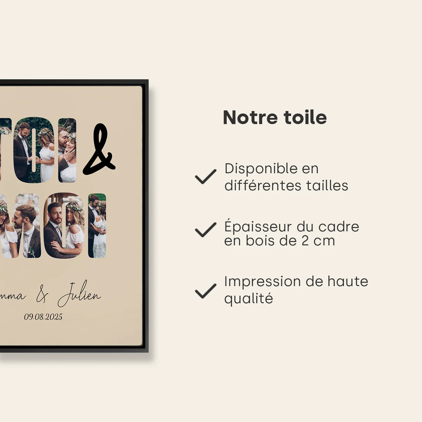 Toile personnalisée "Toi & Moi" - Image 25