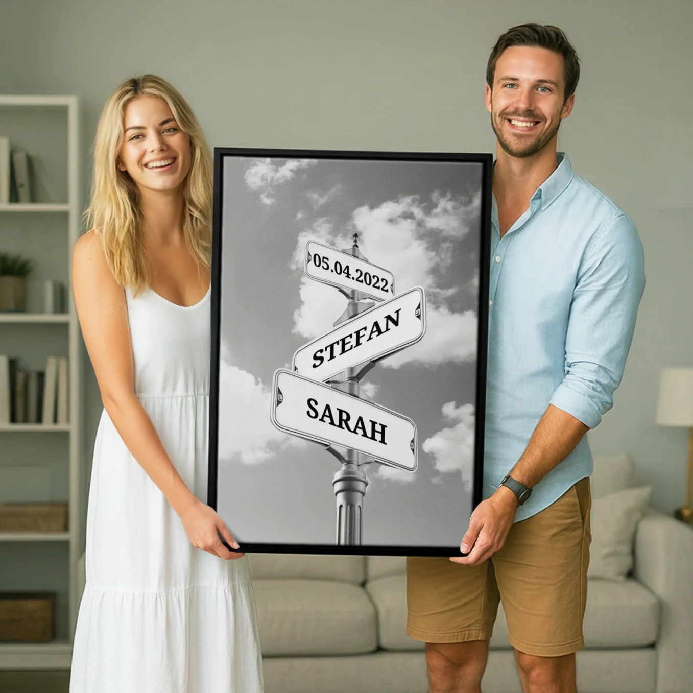 Toile « Plaque de rue vintage pour couple » - Image 10