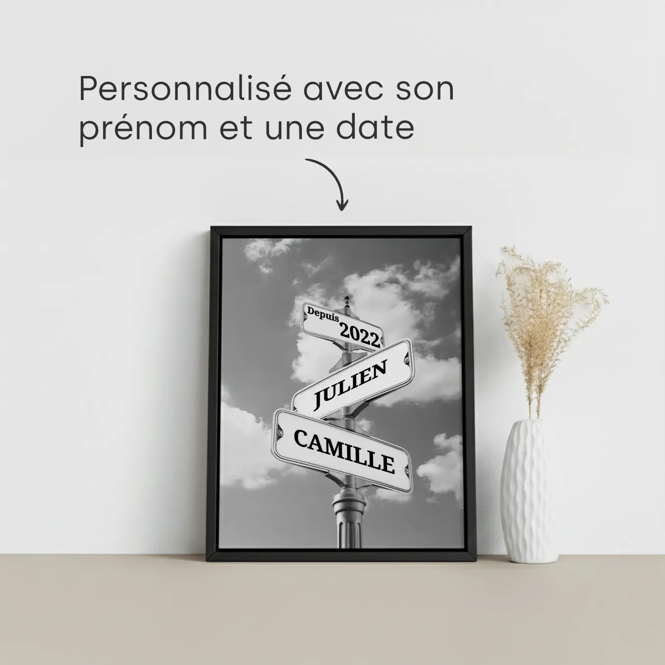 Toile « Plaque de rue vintage pour couple » - Image 11
