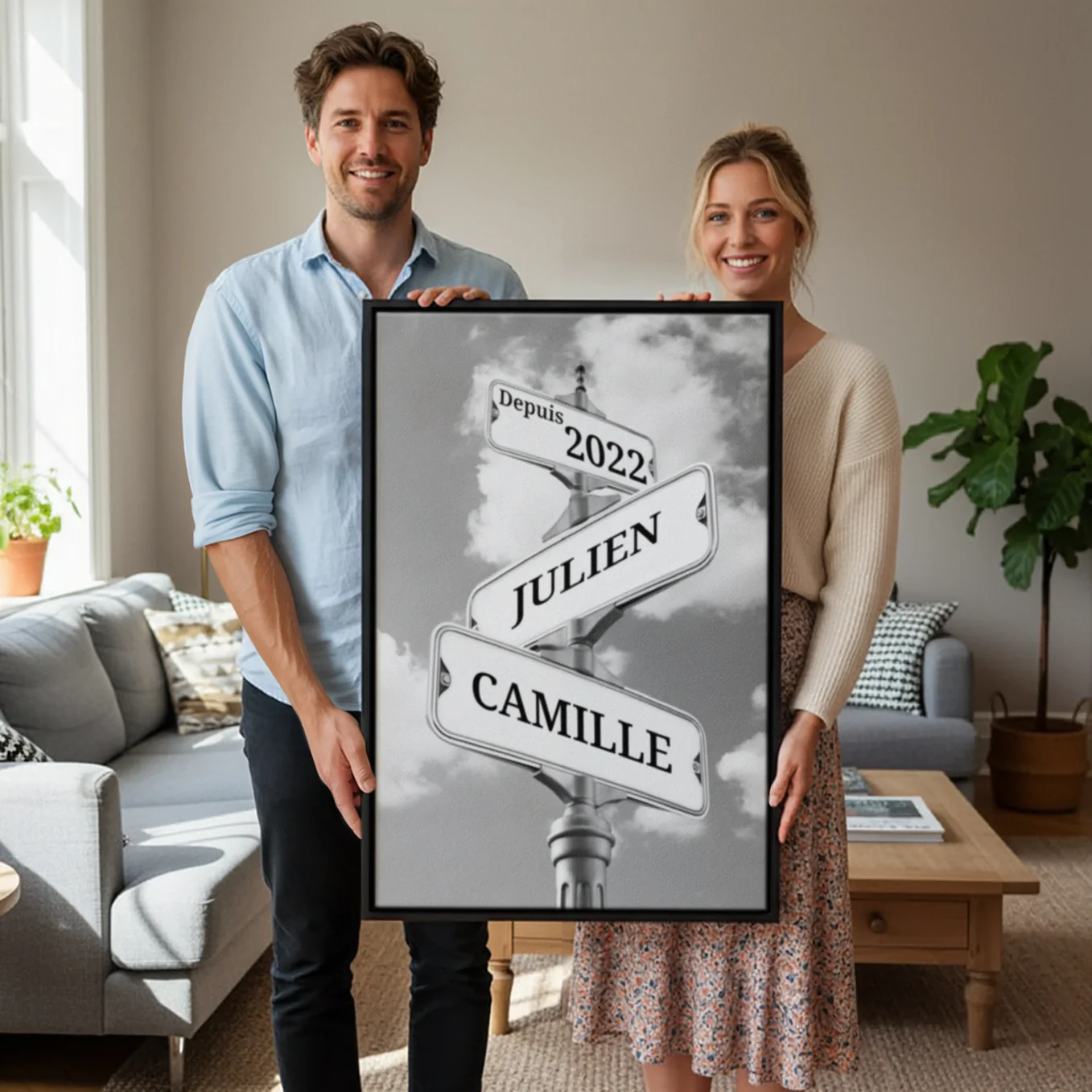 Toile « Plaque de rue vintage pour couple » - Image 17