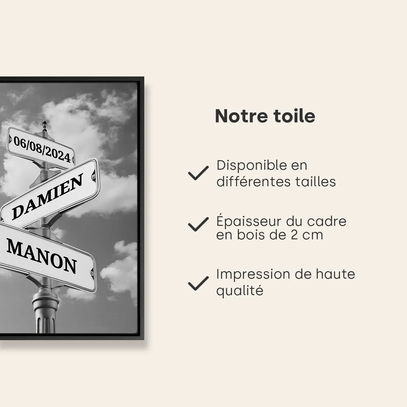 Toile « Plaque de rue vintage pour couple » - Image 19