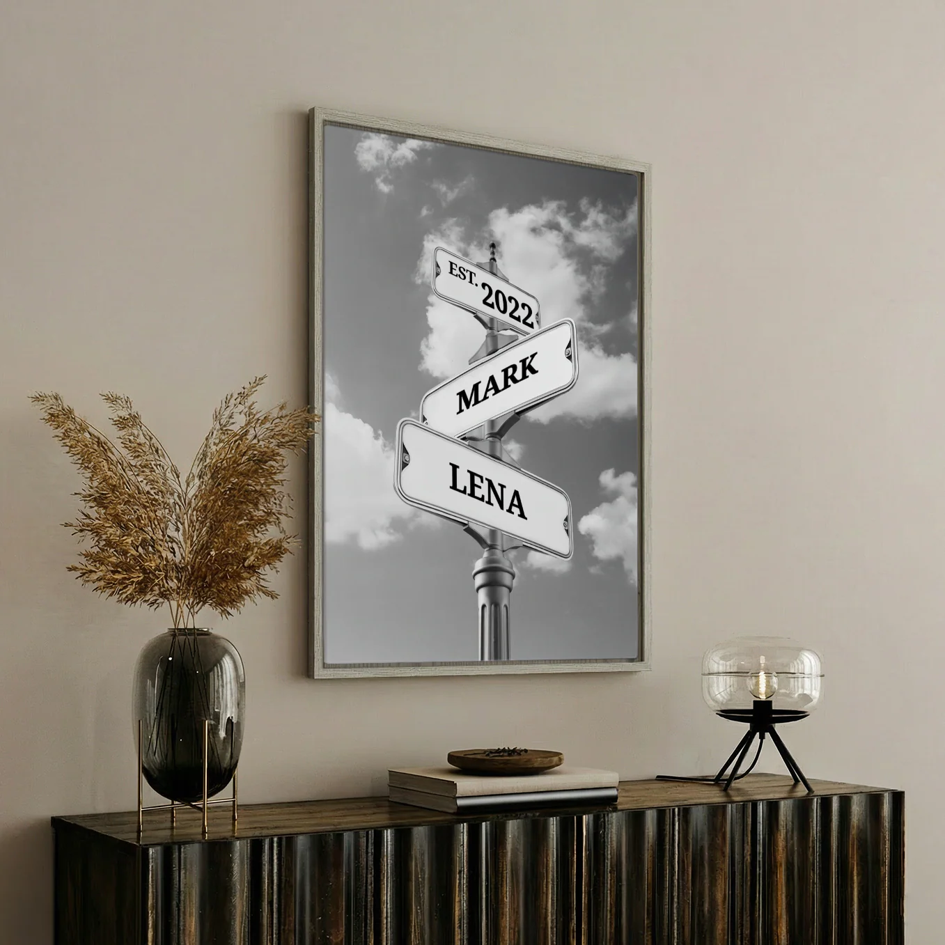 Toile « Plaque de rue vintage pour couple » - Image 7