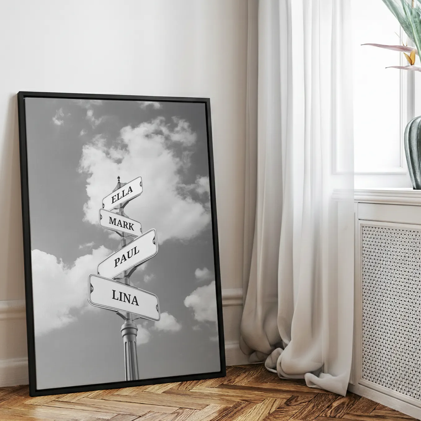 Toile « Plaque de rue vintage pour la famille » - Image 4