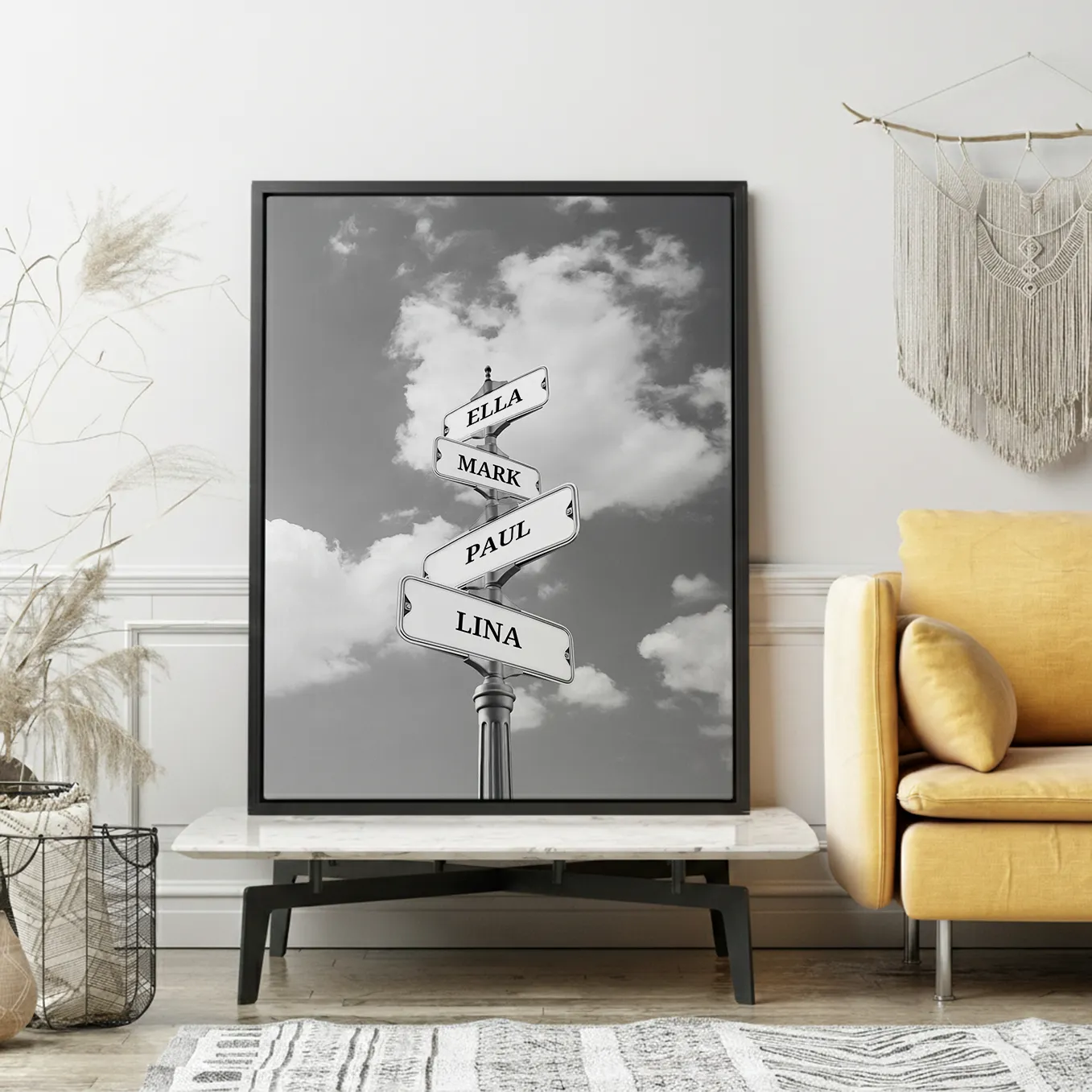 Toile « Plaque de rue vintage pour la famille » - Image 9