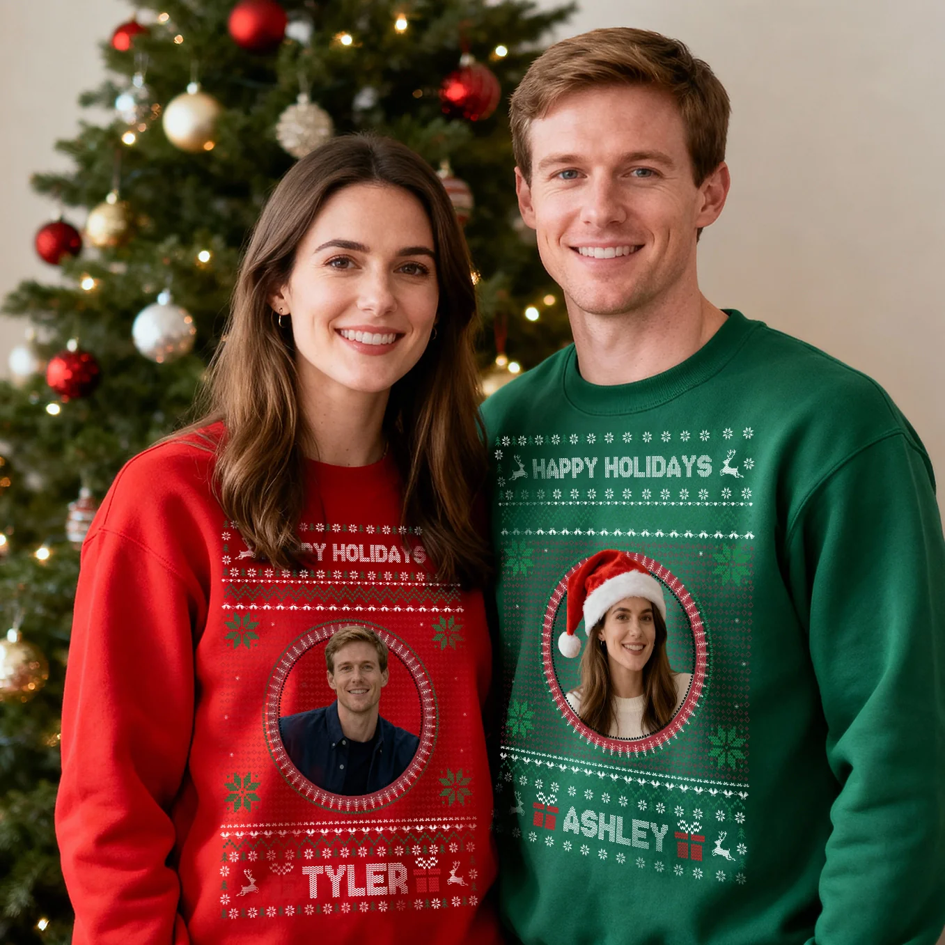 (US) Christmas Sweater “Dein Foto” - Image 3