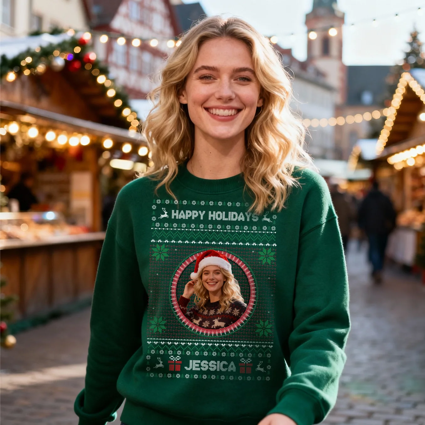 (US) Christmas Sweater “Dein Foto” - Image 6