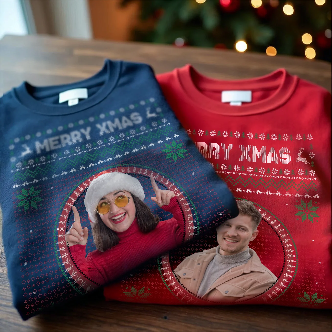 (US) Christmas Sweater “Dein Foto” - Image 7
