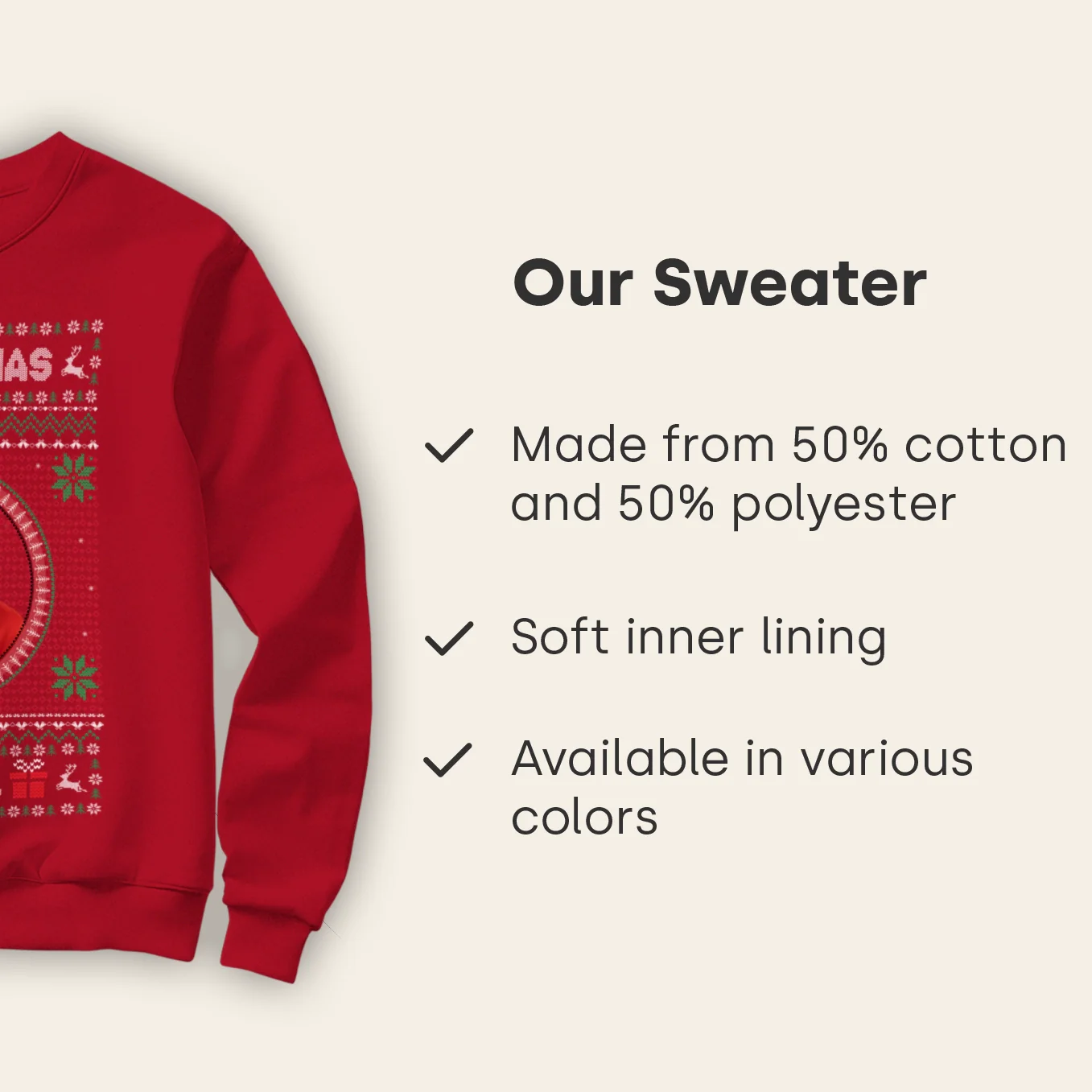 (US) Christmas Sweater “Dein Foto” - Image 8