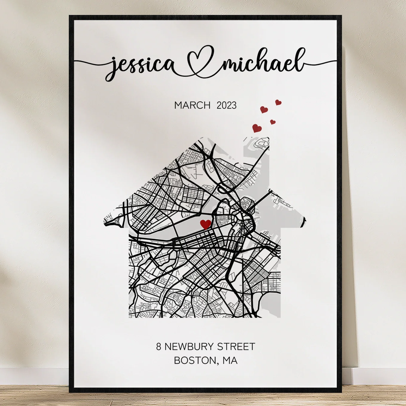 (US) Personalisiertes Poster "Unser Zuhause"