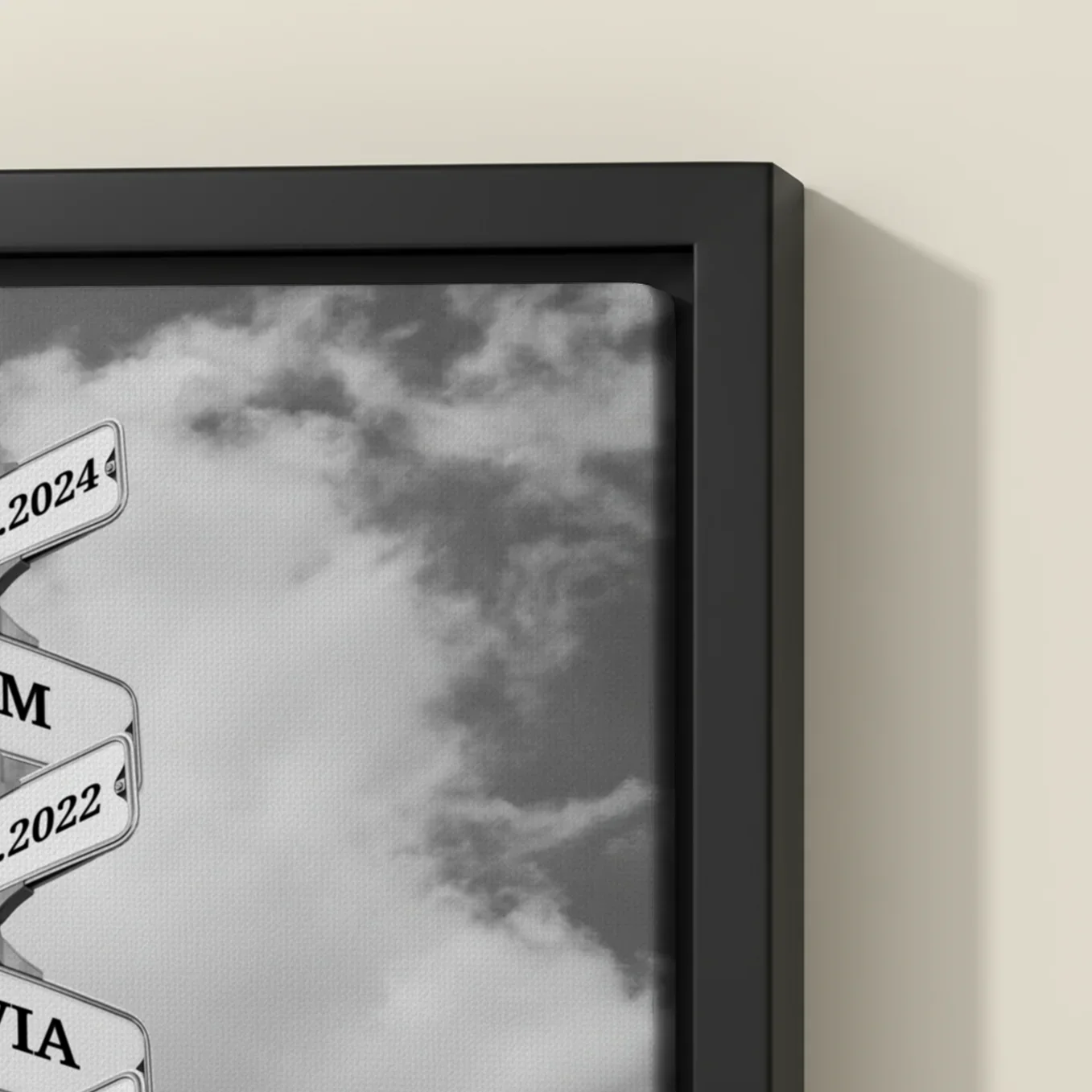 (US) Personalisierte Leinwand ''Vintage Straßenschild mit Geburtsdatum'' - Image 3