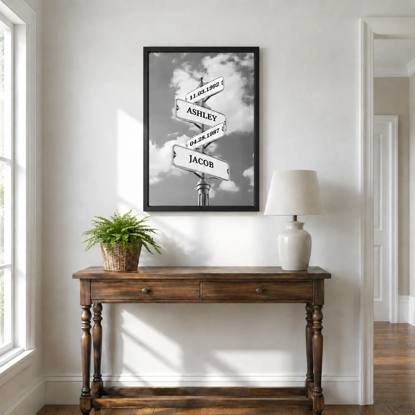 (US) Personalisierte Leinwand ''Vintage Straßenschild mit Geburtsdatum'' - Image 6