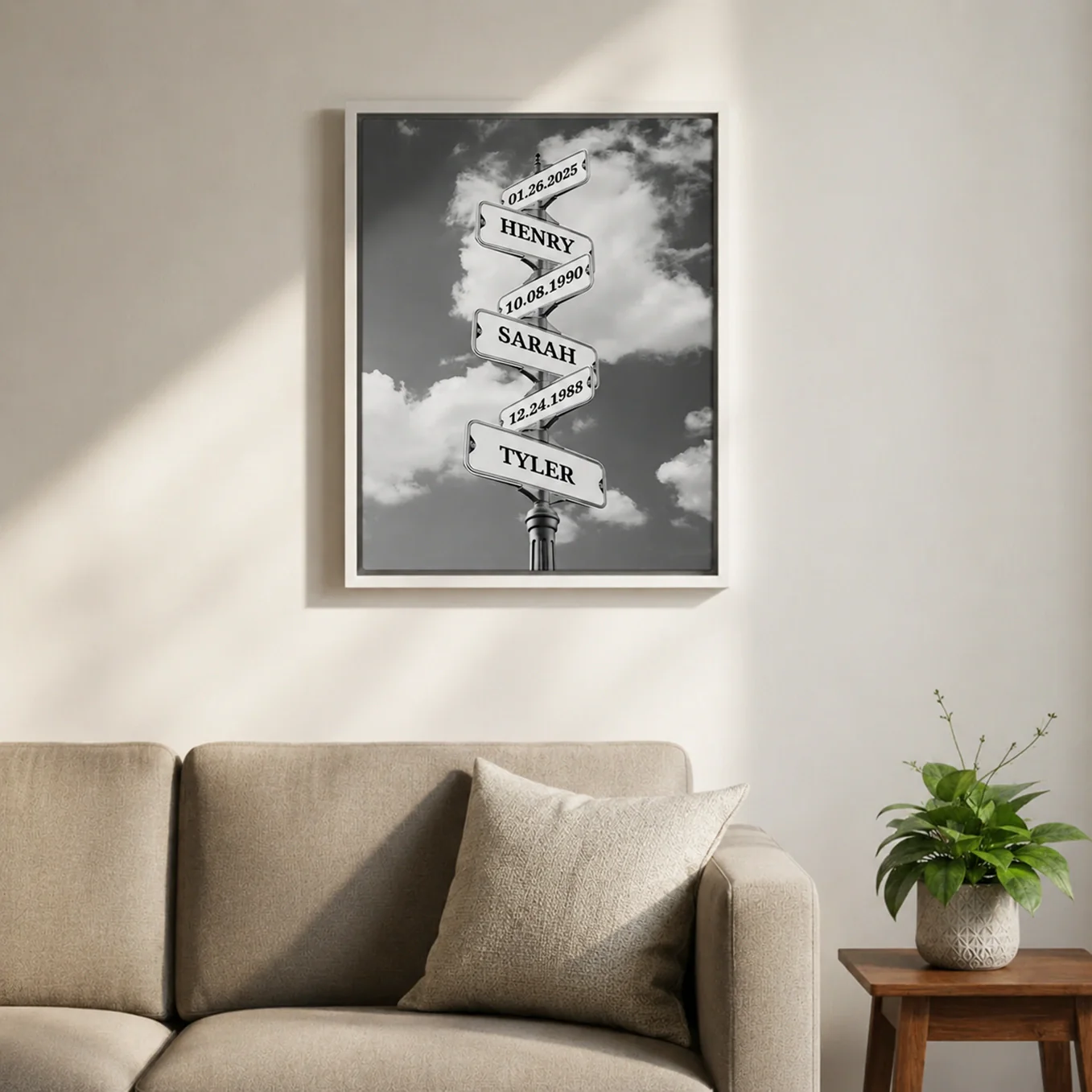(US) Personalisierte Leinwand ''Vintage Straßenschild mit Geburtsdatum'' - Image 8