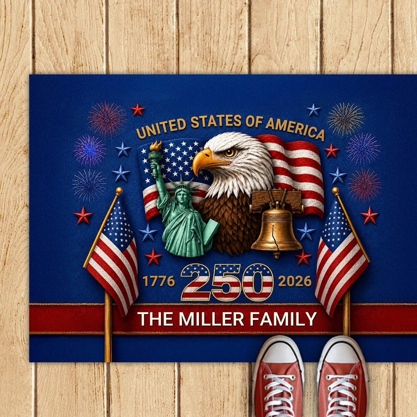 (US) Personalisierte Fußmatte “250 Jahre” - Image 4