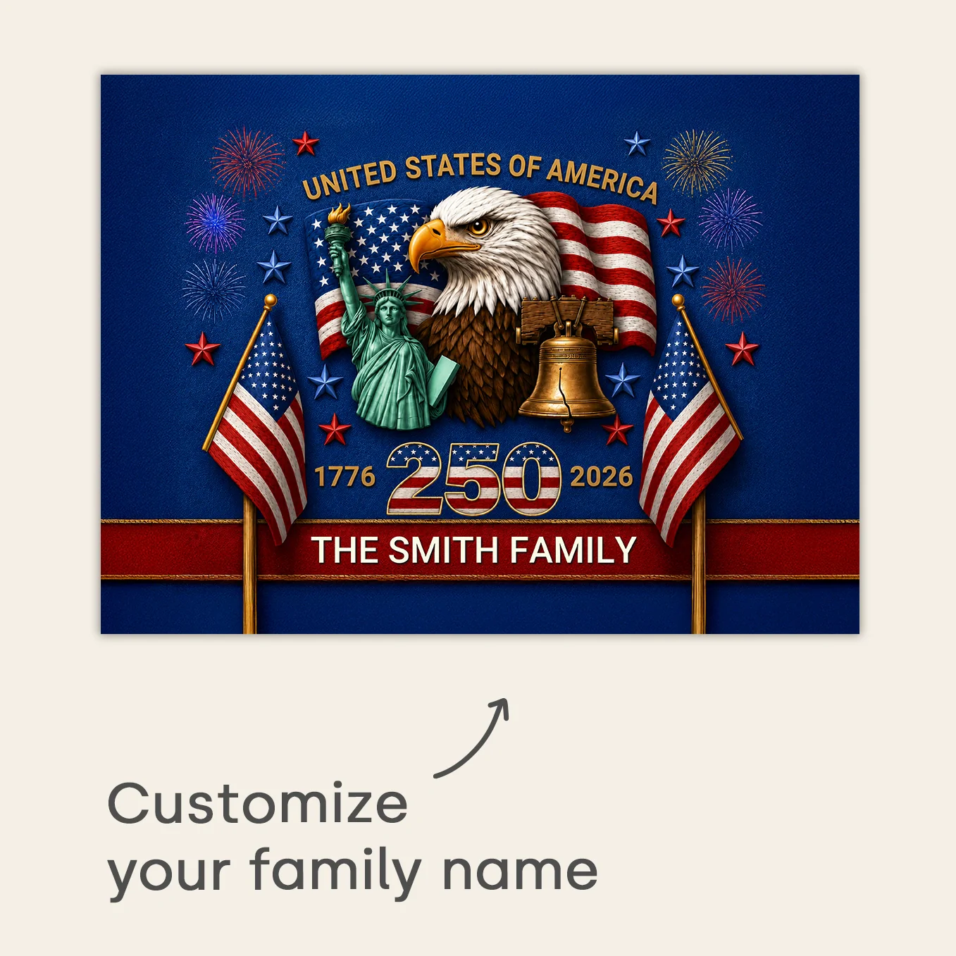 (US) Personalisierte Fußmatte “250 Jahre” - Image 6