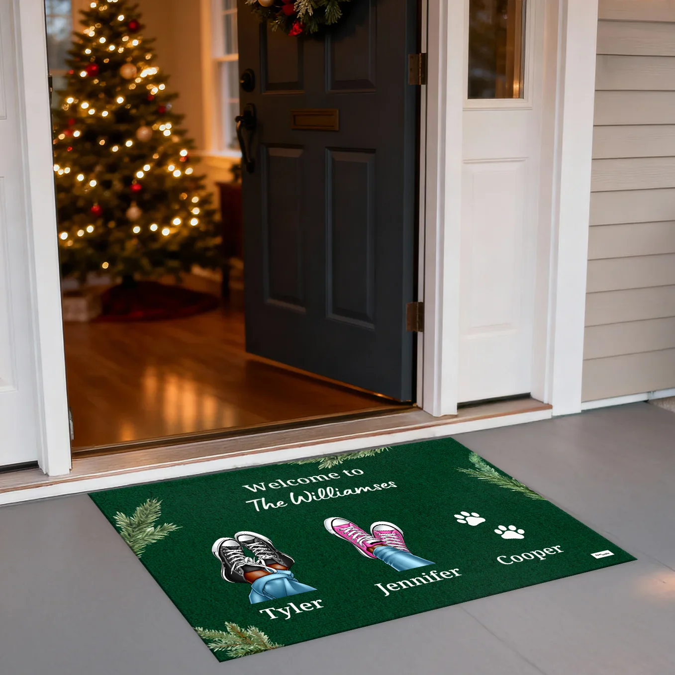 (US) Personalisierte Fußmatte ''Eure Sneaker'' - Weihnachten - Image 3