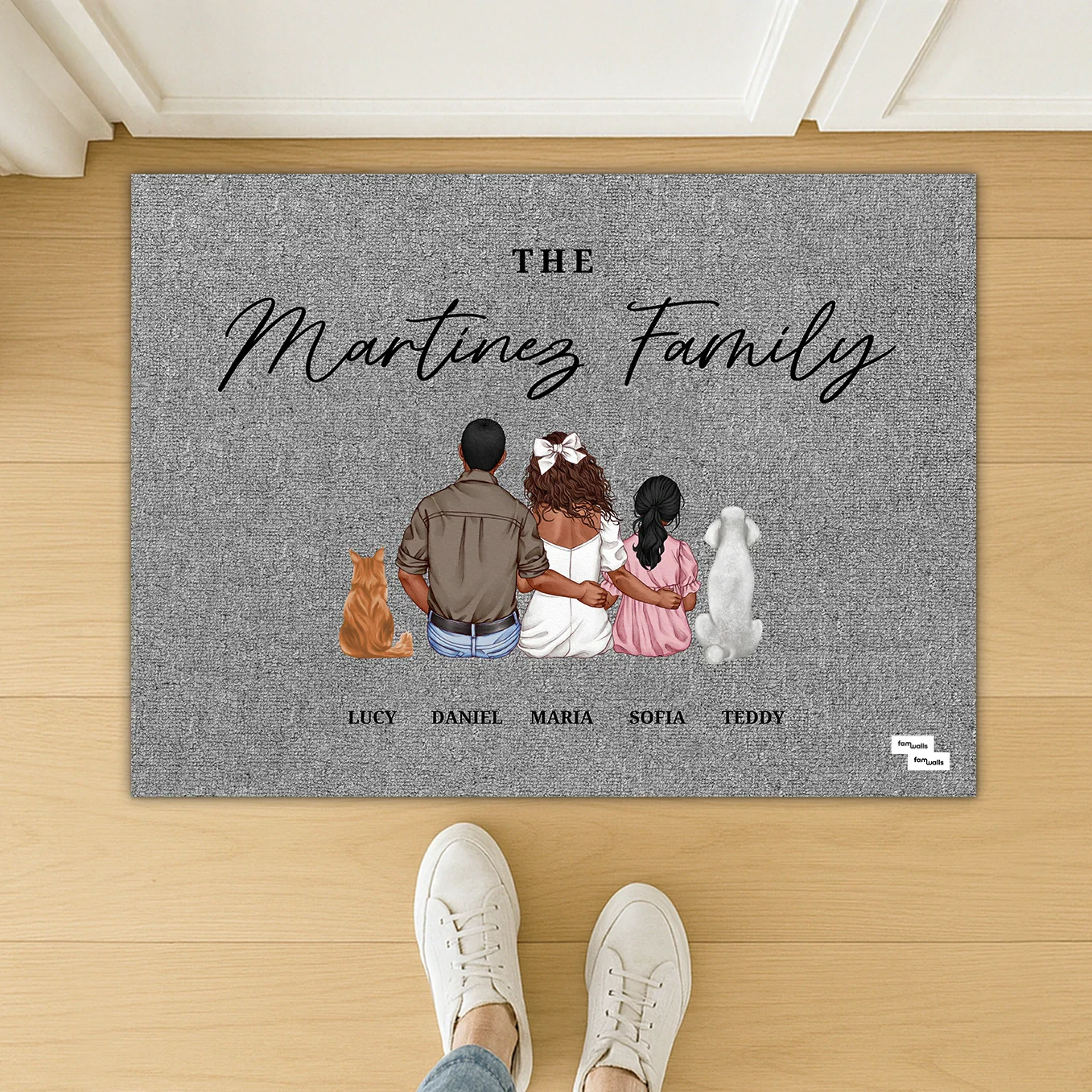 (US) Personalisierte Fußmatte "Familie"