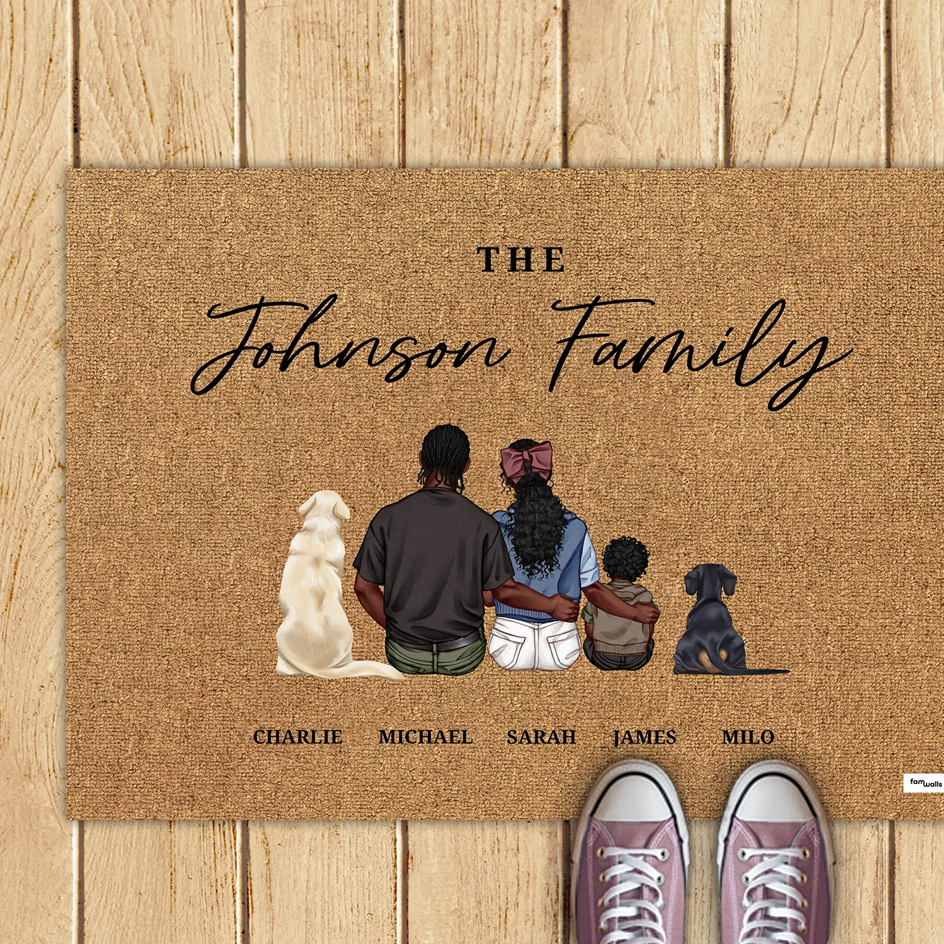 (US) Personalisierte Fußmatte "Familie" - Image 11