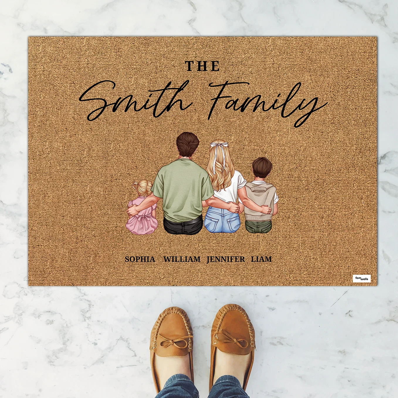 (US) Personalisierte Fußmatte "Familie" - Image 3