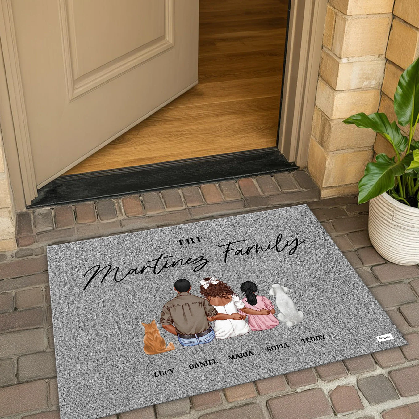 (US) Personalisierte Fußmatte "Familie" - Image 4