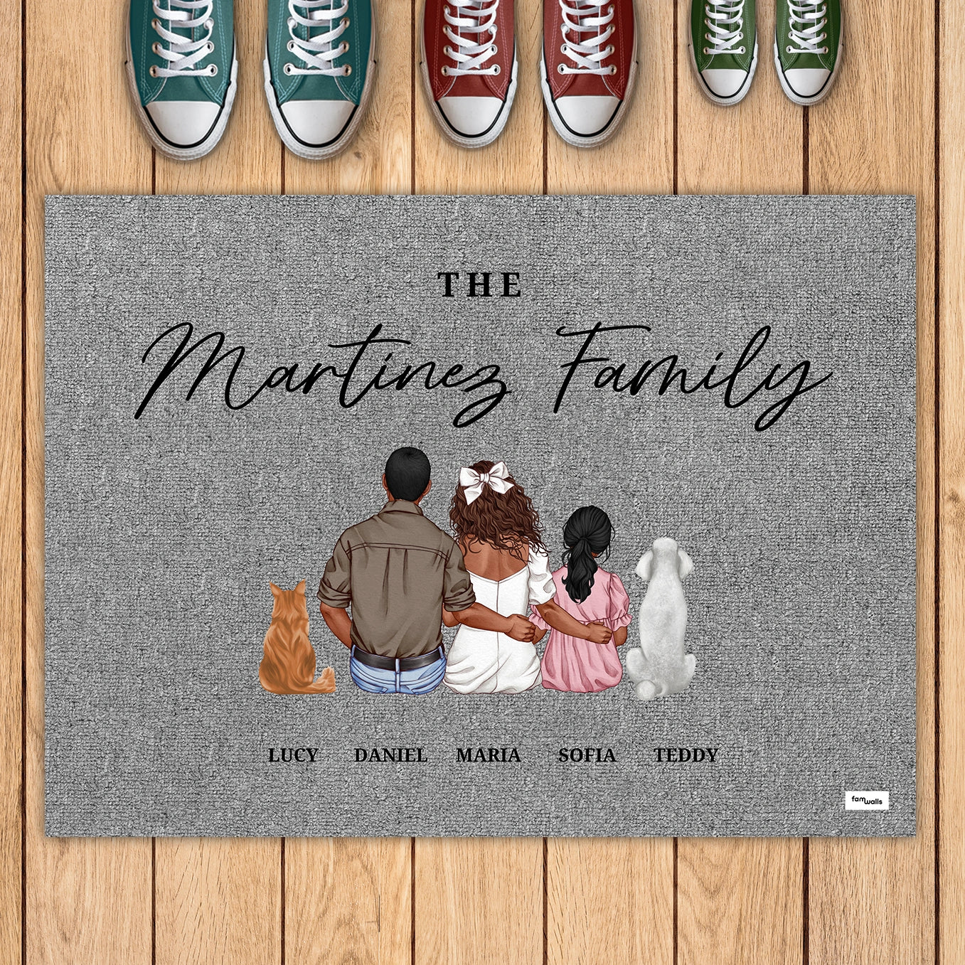 (US) Personalisierte Fußmatte "Familie" - Image 6