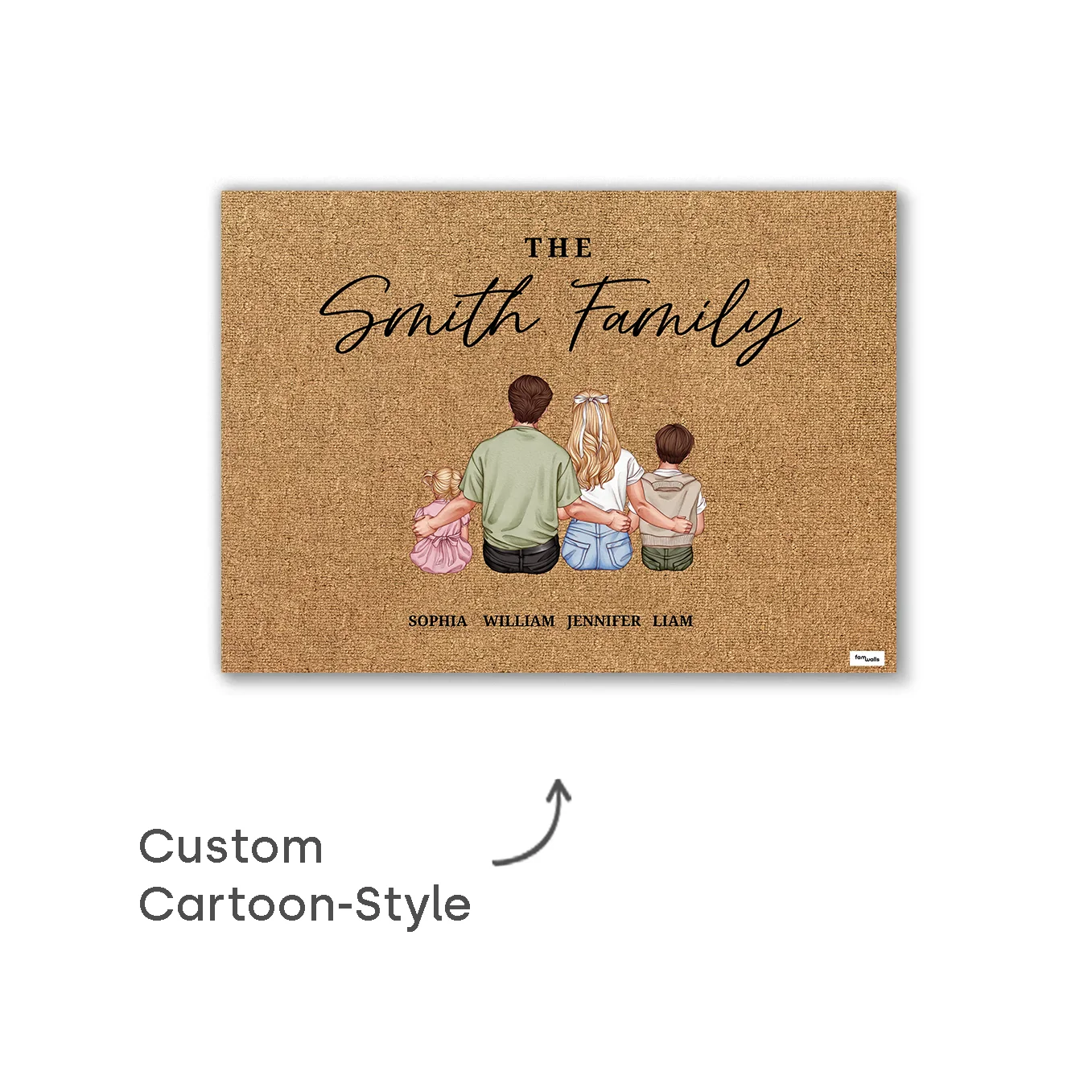 (US) Personalisierte Fußmatte "Familie" - Image 8