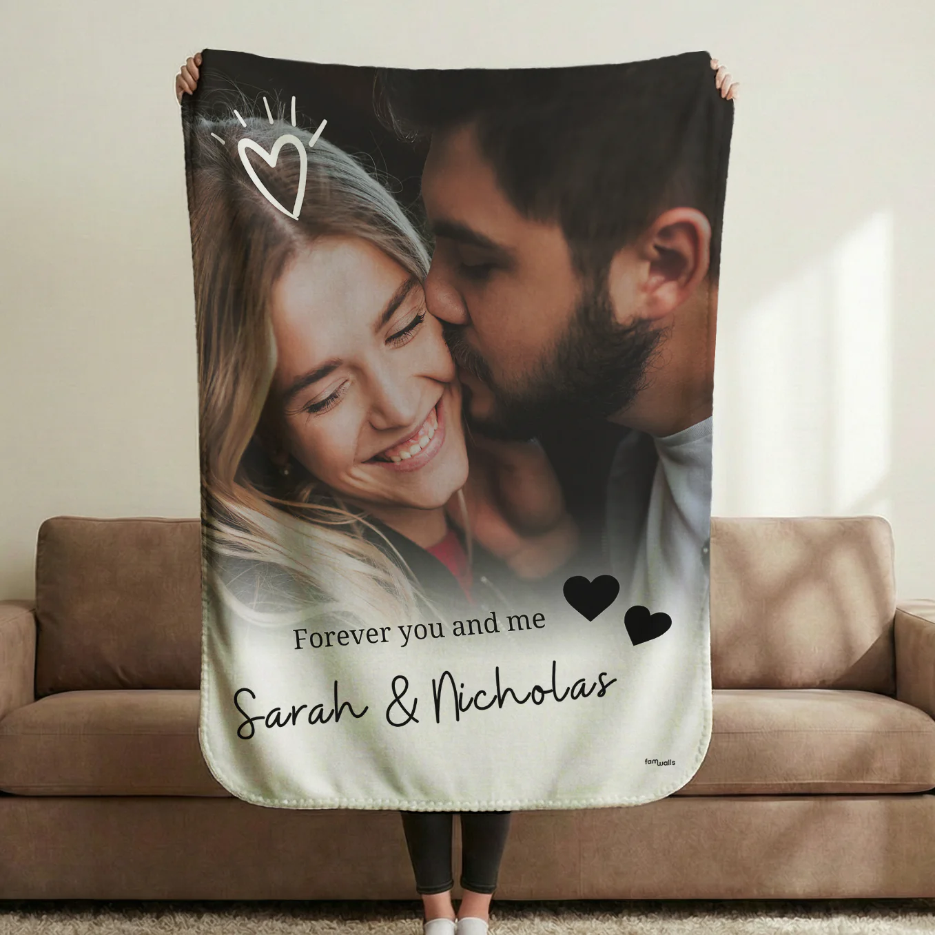(US) Personalisierte Kuscheldecke ''Euer Foto & Text'' - Image 3