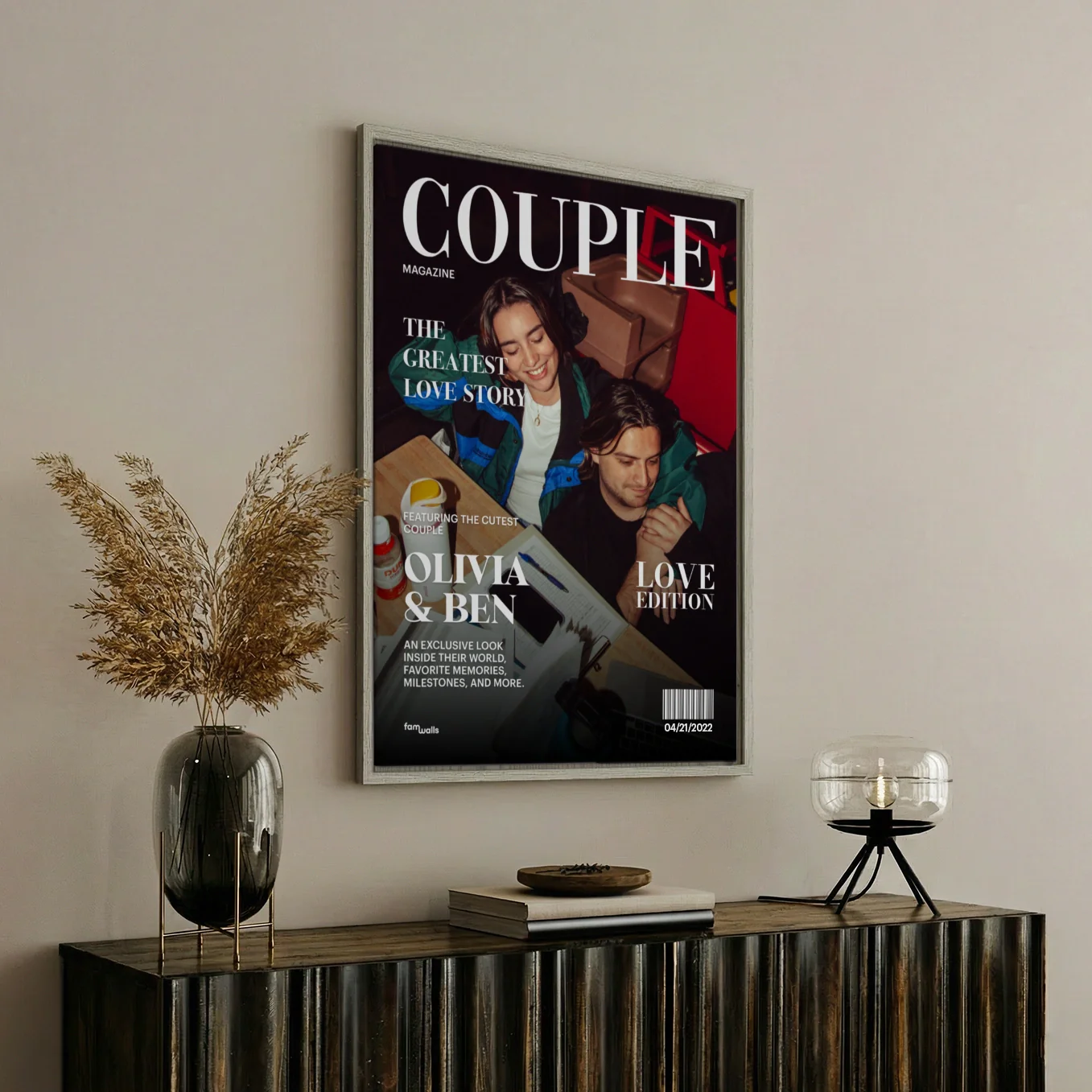 (US) Personalisierte Leinwand "Couple Magazine" - Image 11